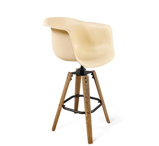 Барный стул SHT-ST31/S93 (бежевый/брашированный коричневый/черный муар) в Магнитогорске