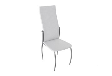 Обеденный стул Комфорт-М, цвет Эмаль Бриллиант, Белый Аллигатор к/з 218 (белый) в Миассе