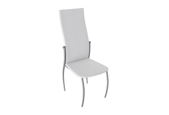 Обеденный стул Комфорт-М, цвет Эмаль Бриллиант, Белый Аллигатор к/з 218 (белый) в Челябинске - изображение