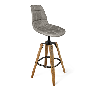 Барный стул SHT-ST29-C/S93 (пепельный/брашированный коричневый/черный муар) в Миассе