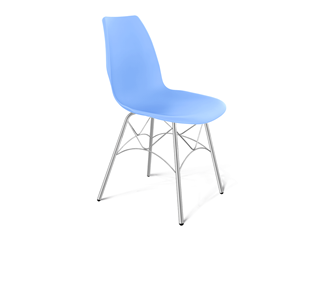 Обеденный стул SHT-ST29/S107 (голубой pan 278/хром лак) в Челябинске