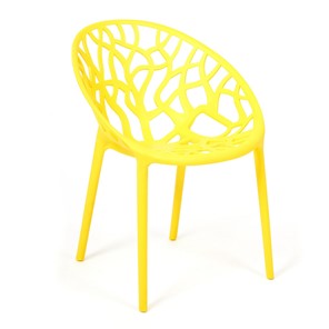 Кресло обеденное BUSH (mod.017) пластик 60*58,5*80 желтый, арт.19619 в Челябинске