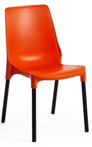 Обеденный стул GENIUS (mod 75) 46x56x84 оранжевый/черные ножки арт.15282 в Челябинске