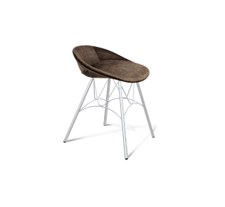 Обеденный стул SHT-ST19-SF1 / SHT-S100 (кофейный трюфель/хром лак) в Златоусте