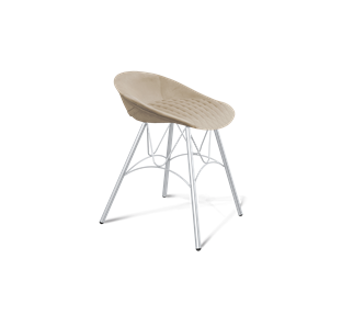 Обеденный стул SHT-ST19-SF1 / SHT-S100 (ванильный крем/хром лак) в Магнитогорске