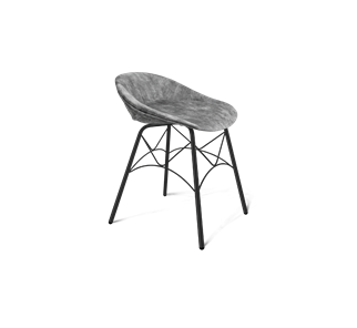Обеденный стул SHT-ST19-SF1 / SHT-S107 (дымный/черный муар) в Магнитогорске