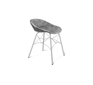 Обеденный стул SHT-ST19-SF1 / SHT-S107 (дымный/хром лак) в Златоусте