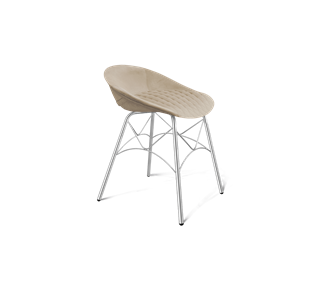 Обеденный стул SHT-ST19-SF1 / SHT-S107 (ванильный крем/хром лак) в Копейске - предосмотр