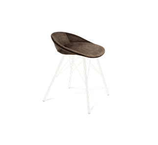 Обеденный стул SHT-ST19-SF1 / SHT-S37 (кофейный трюфель/белый муар) в Магнитогорске