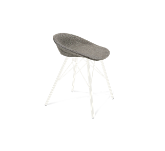 Обеденный стул SHT-ST19-SF1 / SHT-S37 (коричневый сахар/белый муар) в Миассе