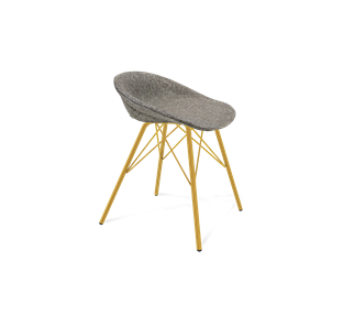 Обеденный стул SHT-ST19-SF1 / SHT-S37 (коричневый сахар/золото) в Миассе