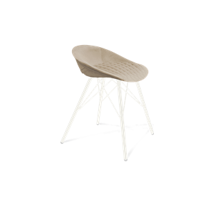 Обеденный стул SHT-ST19-SF1 / SHT-S37 (ванильный крем/белый муар) в Копейске