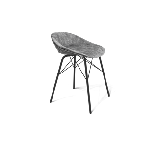 Обеденный стул SHT-ST19-SF1 / SHT-S64 (дымный/черный муар) в Магнитогорске