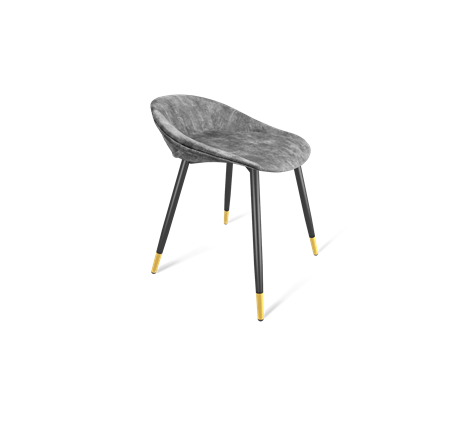 Обеденный стул SHT-ST19-SF1 / SHT-S95-1 (дымный/черный муар/золото) в Миассе - изображение