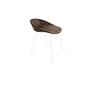 Обеденный стул SHT-ST19-SF1 / SHT-S95-1 (кофейный трюфель/белый муар) в Магнитогорске