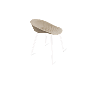 Обеденный стул SHT-ST19-SF1 / SHT-S95-1 (ванильный крем/белый муар) в Магнитогорске