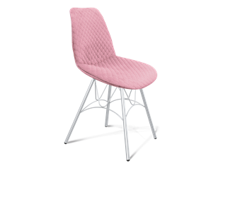 Обеденный стул SHT-ST29-С22 / SHT-S100 (розовый зефир/хром лак) в Челябинске
