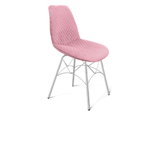 Обеденный стул SHT-ST29-С22 / SHT-S107 (розовый зефир/хром лак) в Челябинске