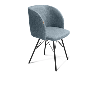 Обеденный стул SHT-ST33 / SHT-S37 (синий лед/черный муар) в Миассе
