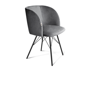 Обеденный стул SHT-ST33 / SHT-S37 (угольно-серый/черный муар) в Миассе
