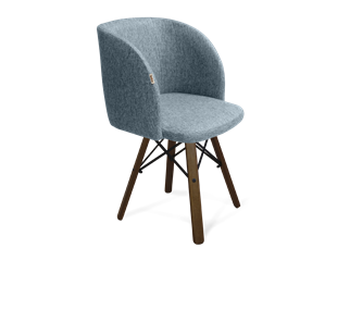 Обеденный стул SHT-ST33 / SHT-S70 (синий лед/темный орех/черный муар) в Миассе
