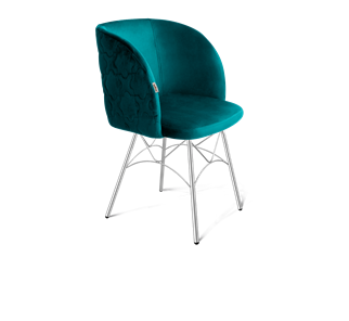 Обеденный стул SHT-ST33-1 / SHT-S107 (альпийский бирюзовый/хром лак) в Челябинске