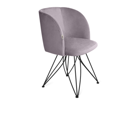 Обеденный стул SHT-ST33 / SHT-S113 (сиреневая орхидея/черный муар) в Челябинске - изображение