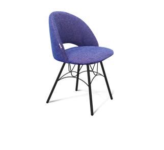 Обеденный стул SHT-ST34 / SHT-S100 (синий мираж/черный муар) в Копейске