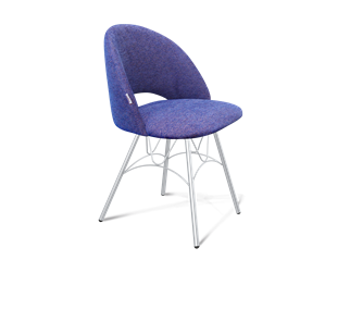Обеденный стул SHT-ST34 / SHT-S100 (синий мираж/хром лак) в Миассе