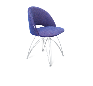 Обеденный стул SHT-ST34 / SHT-S112 (синий мираж/хром лак) в Миассе