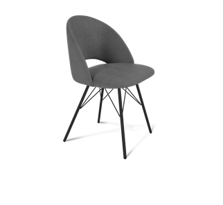 Обеденный стул SHT-ST34 / SHT-S37 (платиново-серый/черный муар) в Копейске