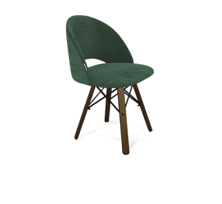 Обеденный стул SHT-ST34 / SHT-S70 (лиственно-зеленый/темный орех/черный муар) в Челябинске - предосмотр