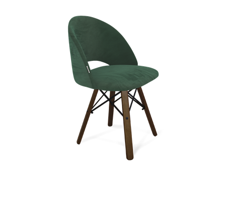 Обеденный стул SHT-ST34 / SHT-S70 (лиственно-зеленый/темный орех/черный муар) в Челябинске - изображение