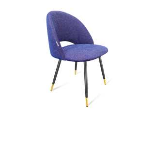 Обеденный стул SHT-ST34 / SHT-S95-1 (синий мираж/черный муар/золото) в Миассе