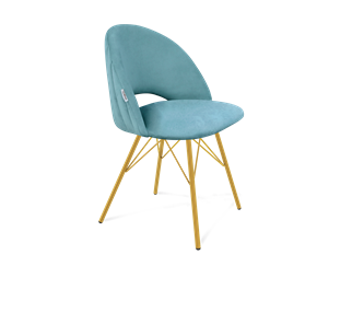 Обеденный стул SHT-ST34-1 / SHT-S37 (голубая пастель/золото) в Магнитогорске