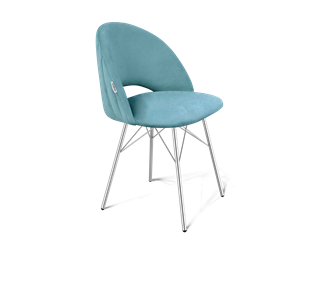 Обеденный стул SHT-ST34-1 / SHT-S64 (голубая пастель/хром лак) в Магнитогорске