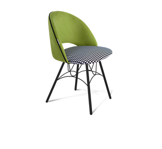 Обеденный стул SHT-ST34-3 / SHT-S100 (оливковый/гусиная лапка/черный муар) в Челябинске
