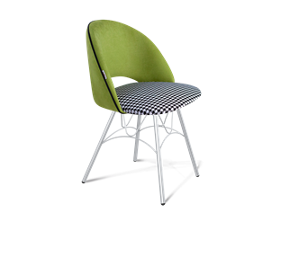 Обеденный стул SHT-ST34-3 / SHT-S100 (оливковый/гусиная лапка/хром лак) в Челябинске