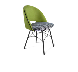 Обеденный стул SHT-ST34-3 / SHT-S107 (оливковый/гусиная лапка/черный муар) в Челябинске