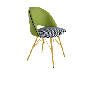 Обеденный стул SHT-ST34-3 / SHT-S37 (оливковый/гусиная лапка/золото) в Магнитогорске