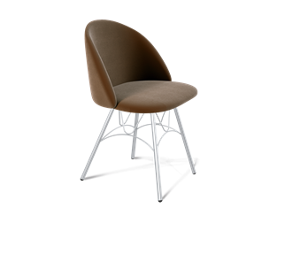 Обеденный стул SHT-ST35 / SHT-S100 (кофейный ликер/хром лак) в Миассе