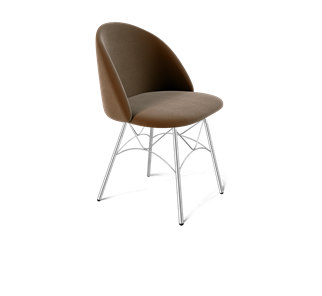 Обеденный стул SHT-ST35 / SHT-S107 (кофейный ликер/хром лак) в Миассе