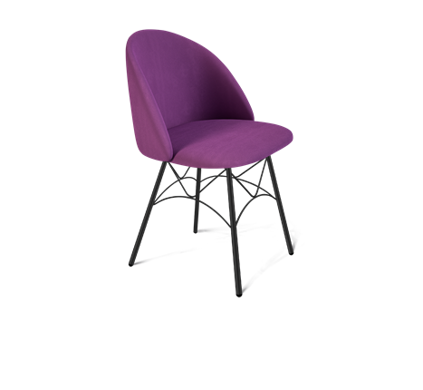 Обеденный стул SHT-ST35 / SHT-S107 (ягодное варенье/черный муар) в Челябинске - изображение