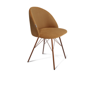 Обеденный стул SHT-ST35 / SHT-S37 (горчичный/медный металлик) в Миассе
