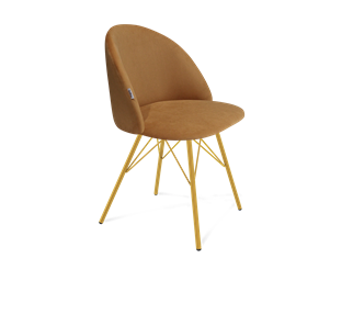 Обеденный стул SHT-ST35 / SHT-S37 (горчичный/золото) в Миассе