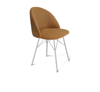 Обеденный стул SHT-ST35 / SHT-S64 (горчичный/хром лак) в Миассе