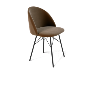 Обеденный стул SHT-ST35 / SHT-S64 (кофейный ликер/черный муар) в Миассе