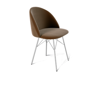 Обеденный стул SHT-ST35 / SHT-S64 (кофейный ликер/хром лак) в Миассе