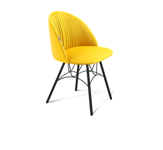 Обеденный стул SHT-ST35-1 / SHT-S100 (имперский жёлтый/черный муар) в Миассе