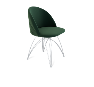 Обеденный стул SHT-ST35-2 / SHT-S112 (лиственно-зеленый/хром лак) в Челябинске - предосмотр